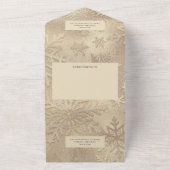 シャーズモダンオブ金ゴールドスノーフレーク オールインワン招待状 (外側)