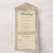 シャーズモダンオブ金ゴールドスノーフレーク オールインワン招待状 (内側)