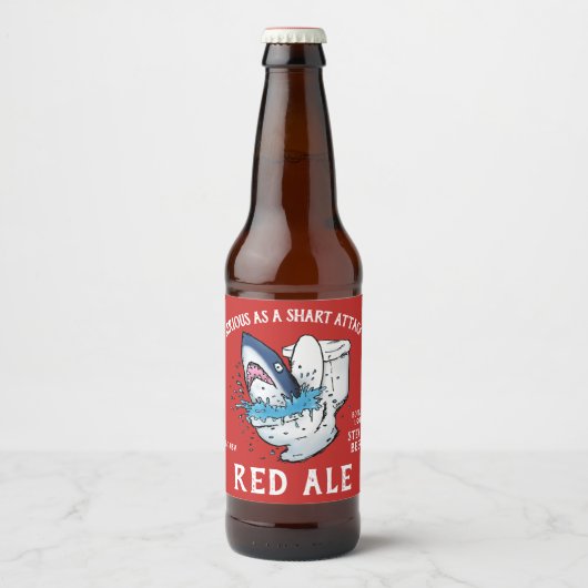 シャートアタックおもしろいトイレシャーク ビールラベル (正面)