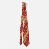 シャードジオメトストライプのリ対角線レッド両面 ネクタイ (裏面)