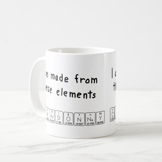 シャードネーワインの周期表の名前のマグ コーヒーマグカップ (正面左)