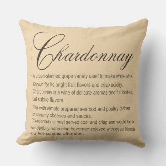 シャードネーワインの枕 クッション (正面)