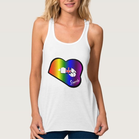 シャーニアの唇UKベスト(レインボーリップ) タンクトップ (正面)