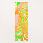 シャーバートカラーコーラルライムグリーンマーブル ヨガマット (正面)