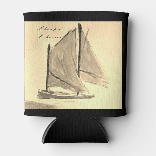 シャーパイスクーナーセーリングボート – 飲料クーラーボックス 缶クーラー (正面)