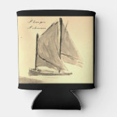 シャーパイスクーナーセーリングボート – 飲料クーラーボックス 缶クーラー (裏面)