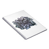 シャーパイマーカーとグラフィティ抽象芸術 ノートブック (右側)