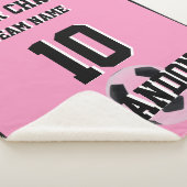 シャーパブランクサッカーピンクの白い黒のラブスポーツ シェルパブランケット (3/4)