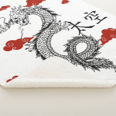 シャーパ毛布、ドラゴン日本のデザイン シェルパブランケット (3/4)