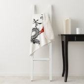 シャーパ毛布、ドラゴン日本のデザイン シェルパブランケット (インサイチュ)