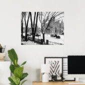 シャーブルック通りイン冬，モントリオール・ノットマン –  ポスター (ホームオフィス)