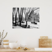 シャーブルック通りイン冬，モントリオール・ノットマン –  ポスター (キッチン)