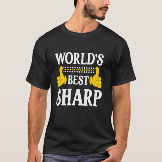 シャープおもしろい姓チーム名姓ワールド Tシャツ (正面)
