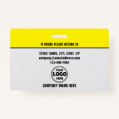 シャープとプロフェッショナル:カスタムセキュリティガードID バッジ (裏面)