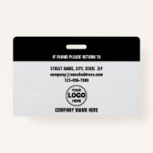 シャープとプロフェッショナル:カスタムセキュリティガードID バッジ (裏面)