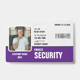 シャープとプロフェッショナル:カスタムセキュリティガードID バッジ