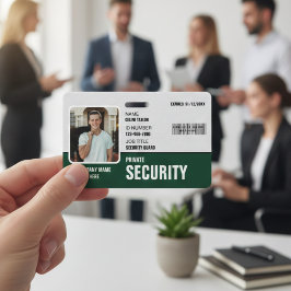 シャープとプロフェッショナル:カスタムセキュリティガードID バッジ