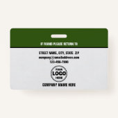 シャープとプロフェッショナル:カスタムセキュリティガードID バッジ (裏面)