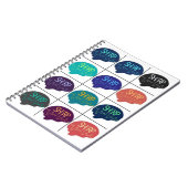 シャープなスパイラ数々のルのノートブックの色の脳 ノートブック (左側)