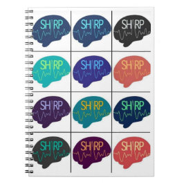 シャープなスパイラ数々のルのノートブックの色の脳 ノートブック
