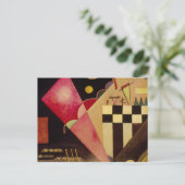 シャープなピンク、1924年Wassily Kandinsky著 ポストカード (スタンド正面)