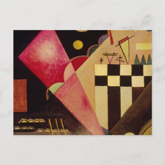 シャープなピンク、1924年Wassily Kandinsky著 ポストカード (正面)