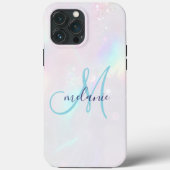 シャープなホログラフィック・イリデッセントモノグラム Case-Mate iPhoneケース (裏面)