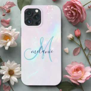 シャープなホログラフィック・イリデッセントモノグラム iPhone 13 PRO MAXケース