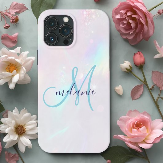 シャープなホログラフィック・イリデッセントモノグラム Case-Mate iPhoneケース