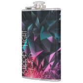 "シャープなライトジオメトリックシェイプ抽象芸術ネオンパープル フラスク (左)