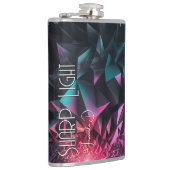 "シャープなライトジオメトリックシェイプ抽象芸術ネオンパープル フラスク (右)