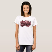 シャープなレッド WINE TIMEスローガンTシャツ Tシャツ (正面フル)