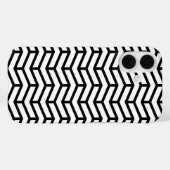 シャープな向かい合う矢印シェブロン白ブラック Case-Mate iPhoneケース (裏面 (横))