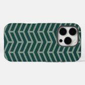 シャープな向かい合う矢印シェブロン2トーングリーン Case-Mate iPhoneケース (裏面 (横))