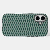 シャープな向かい合う矢印シェブロン2トーングリーン Case-Mate iPhoneケース (裏面 (横))