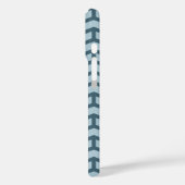 シャープな向かい合う矢印シェブロン2トーンブルー Case-Mate iPhoneケース (裏面 / 左)