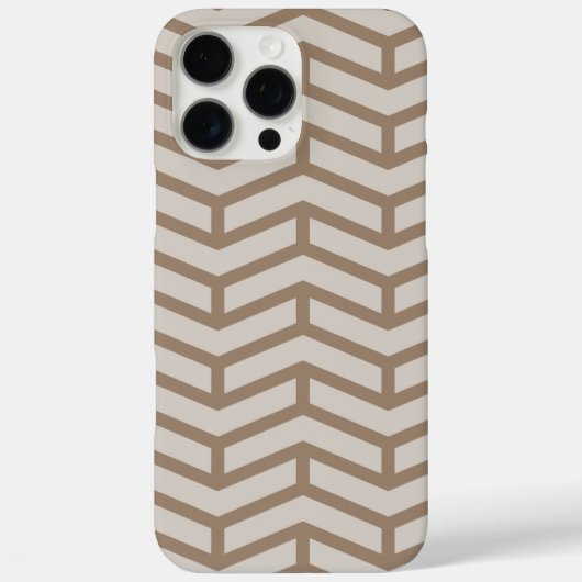 シャープな向かい矢印シボロンブラウン中立 Case-Mate iPhoneケース (裏面)