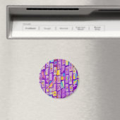 シャープな紫色のレンガ磁石 マグネット (インサイチュ (食洗機))