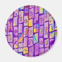 シャープな紫色のレンガ磁石