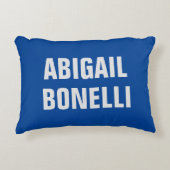 シャープはっきりしたカスタムミニマル名優秀青色 アクセントクッション (正面)