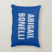 シャープはっきりしたカスタムミニマル名優秀青色 アクセントクッション (裏面(縦))