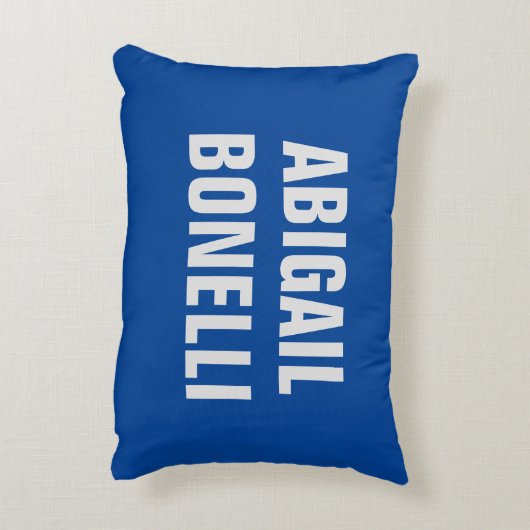 シャープはっきりしたカスタムミニマル名優秀青色 アクセントクッション (裏面(縦))