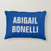 シャープはっきりしたカスタムミニマル名優秀青色 アクセントクッション (裏面)