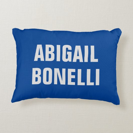 シャープはっきりしたカスタムミニマル名優秀青色 アクセントクッション (裏面)