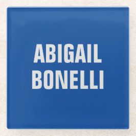 シャープはっきりしたカスタムミニマル名優秀青色 ガラスコースター