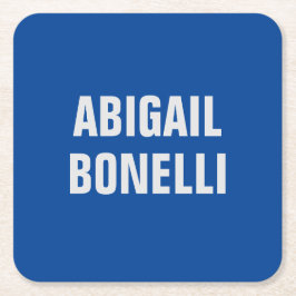 シャープはっきりしたカスタムミニマル名優秀青色 スクエアペーパーコースター