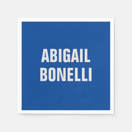 シャープはっきりしたカスタムミニマル名優秀青色 スタンダードカクテルナプキン (正面)