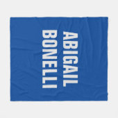 シャープはっきりしたカスタムミニマル名優秀青色 フリースブランケット (正面(横))