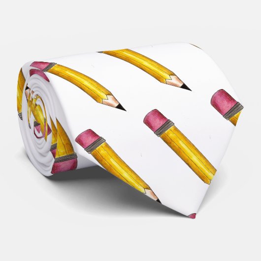 シャープイエロー#2ペンシル先生スクールズタイ教えプ ネクタイ (ロール)