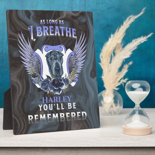 シャープイ 長く私が息をしている限り 追悼プレート フォトプラーク (側面)